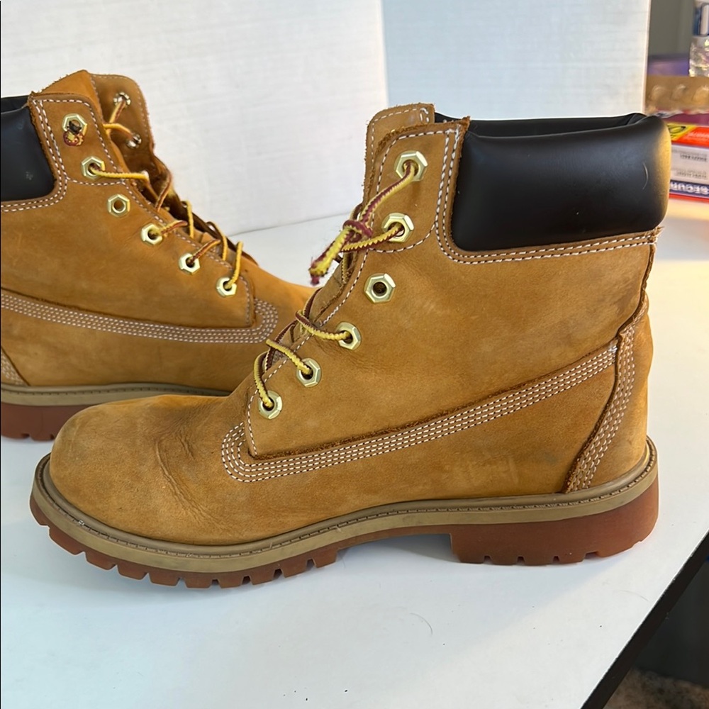 Timberland Tan Leather Boots men’s size 7 - Picture 6 of 9